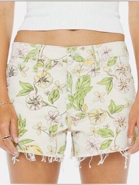 NWT MOTHER Lemonade Stand Dodger Cutoff Denim Shorts SZ 26 RV $218